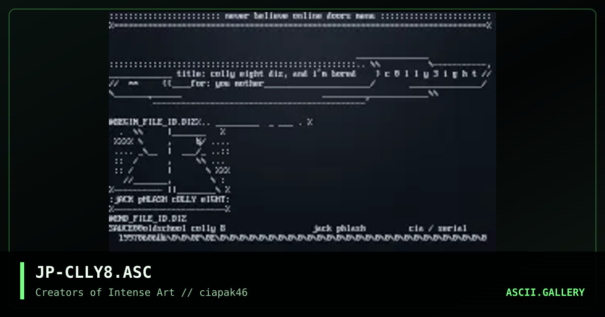 ascii colly!, by jack phlash, 1997