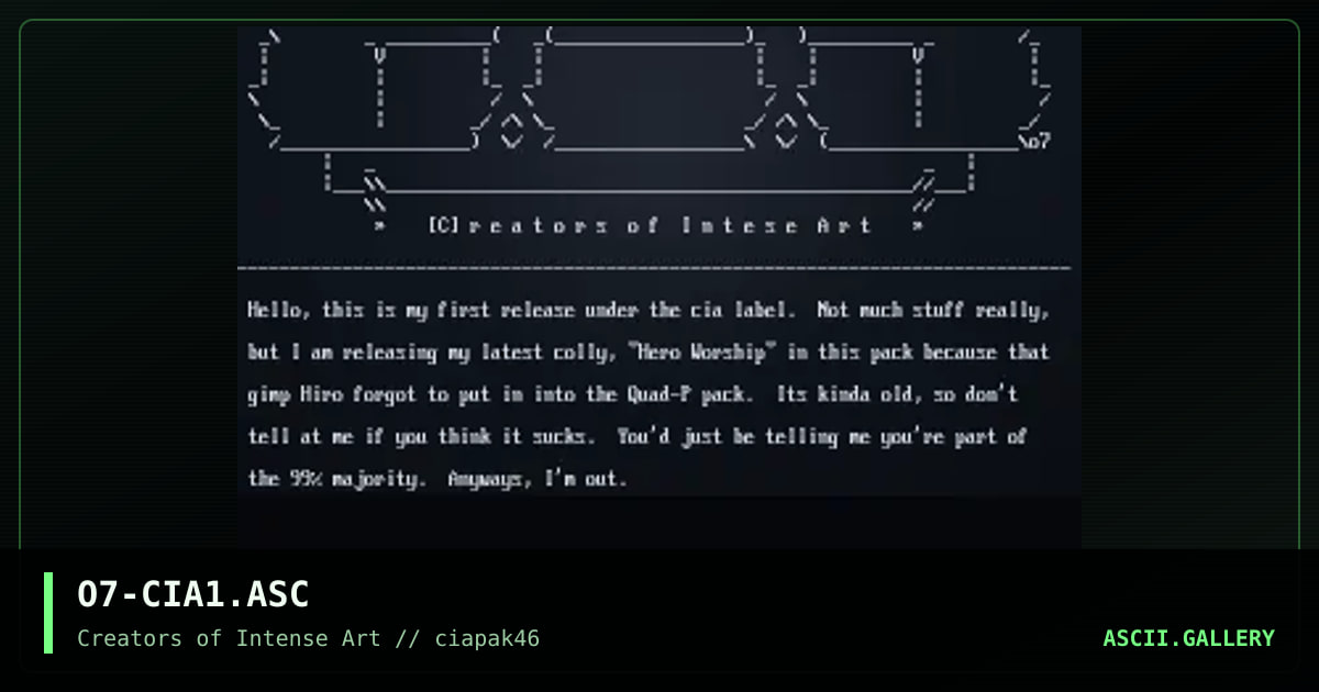 cia logo, by ohseven, 1997