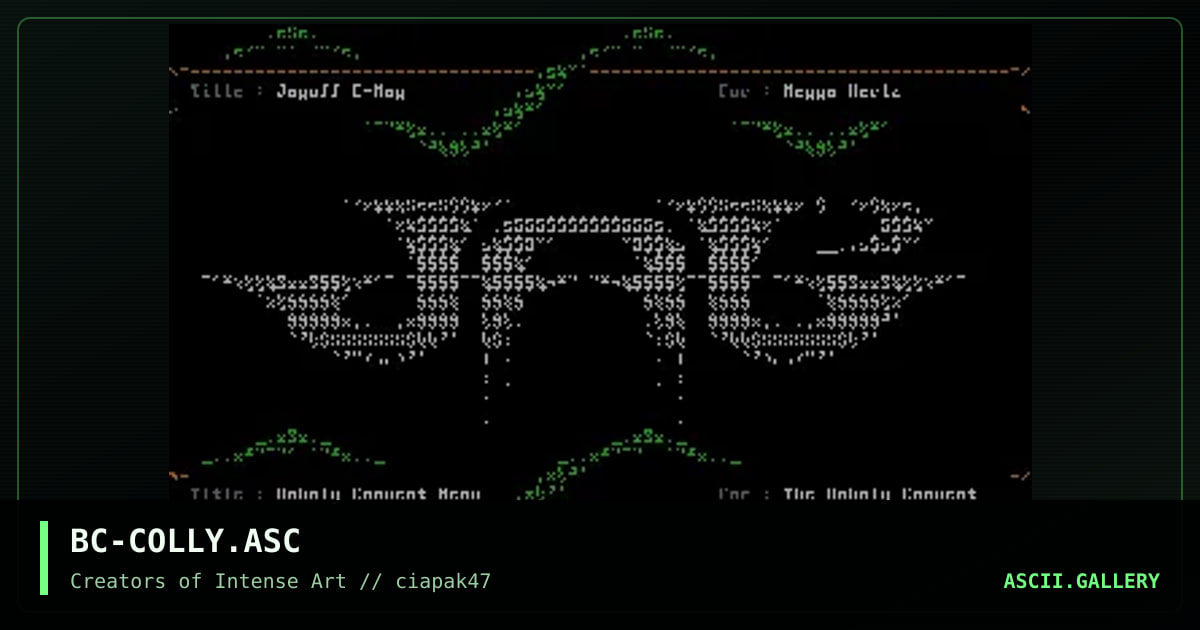 ascii colly, by burning chrome, 1997