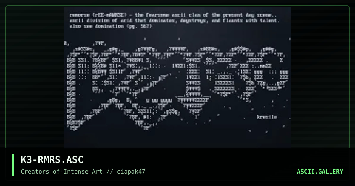 remorse ascii, by kresile, 1997