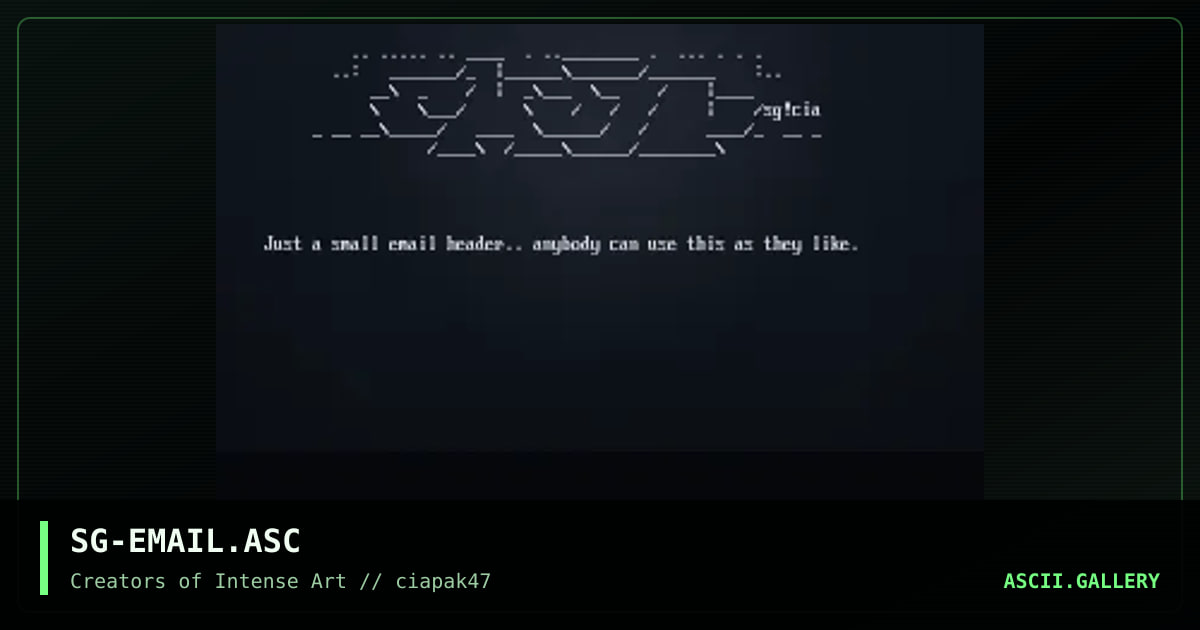 email header, by sagramore, 1997