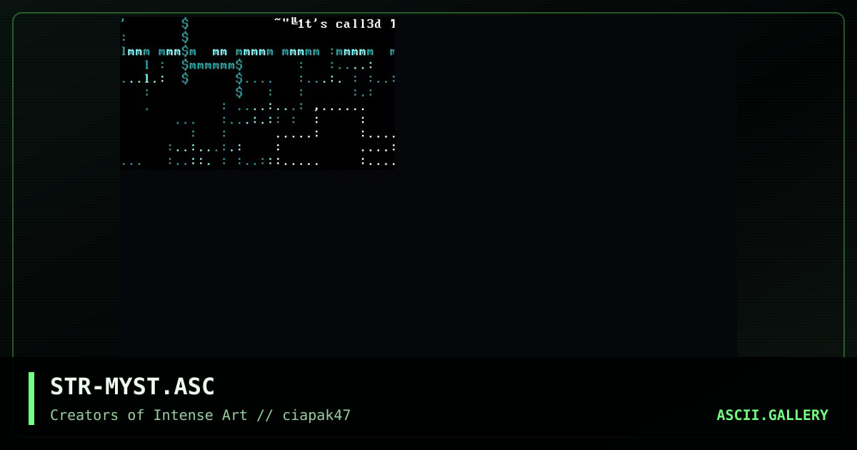 myst ascii, by stalker, 1997