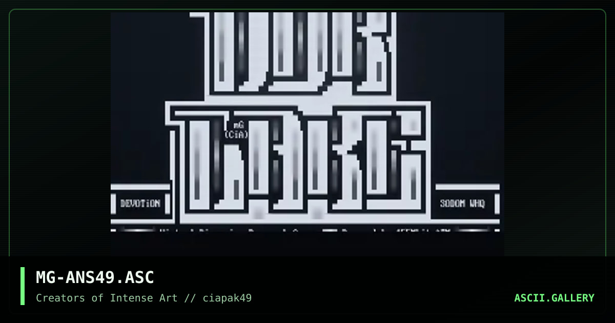 anscii wacky off the wall hijinks, by markgoh, 1997