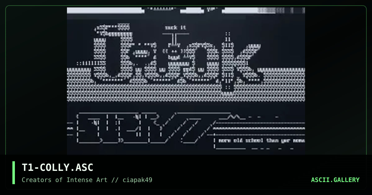 ascii colly, by the illusionist, 1997