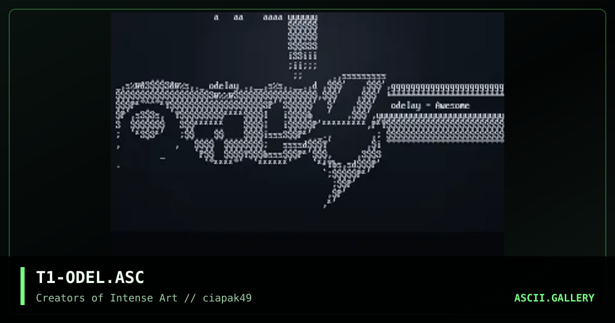 odelay ascii, by the illusionist, 1997