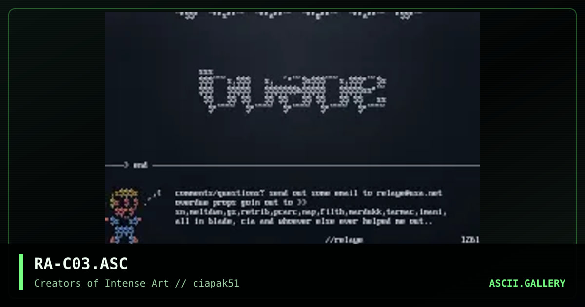 Relaye ascii colly, by relaye, 1997