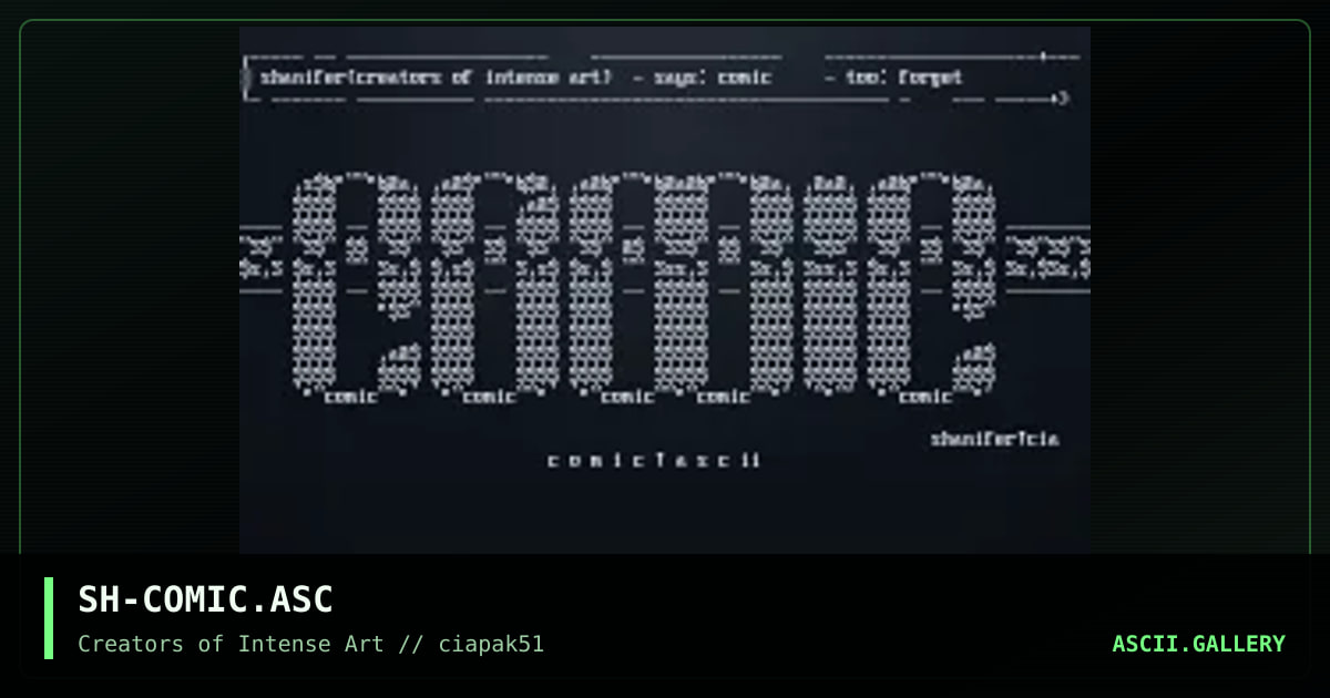 comic ascii, by shanifer, 1997