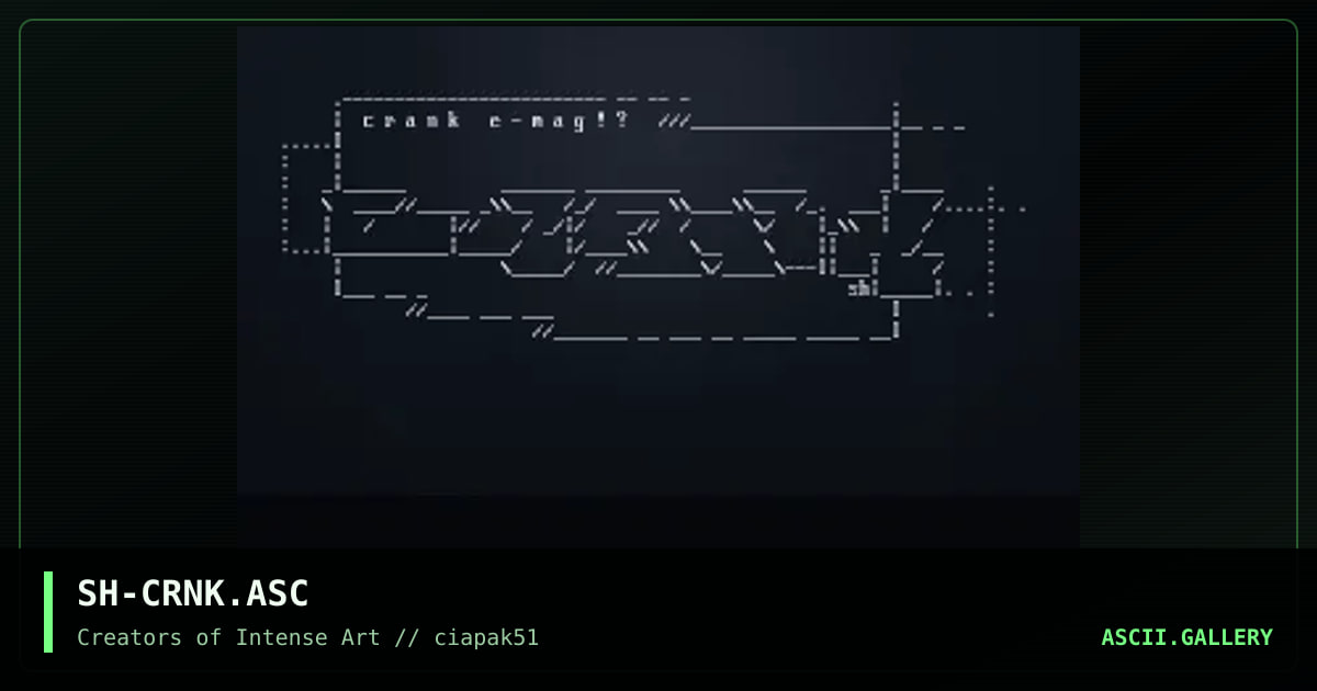 crnk ascii, by shanifer, 1997