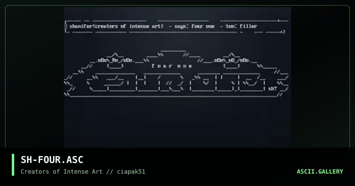 four ascii, by shanifer, 1997