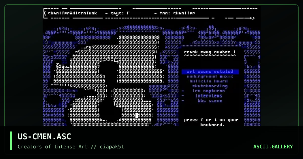 cmen ascii, by shanifer, discofunk 1974, 1997