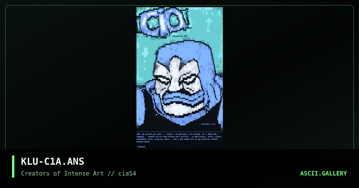 CIA Promotional, by klumzee, 1998