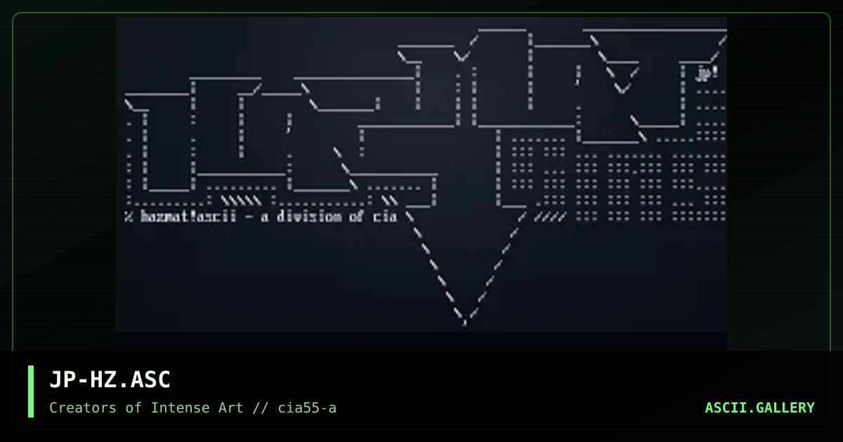 hazmat!ascii promo, by jack phlash, 1998