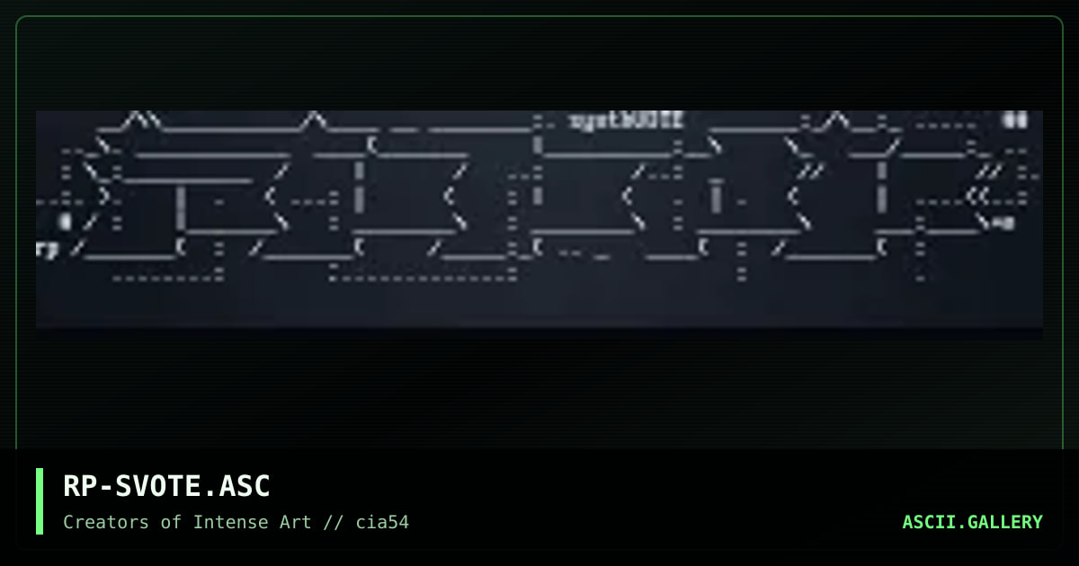 synthetic vote, by rippa, 1998