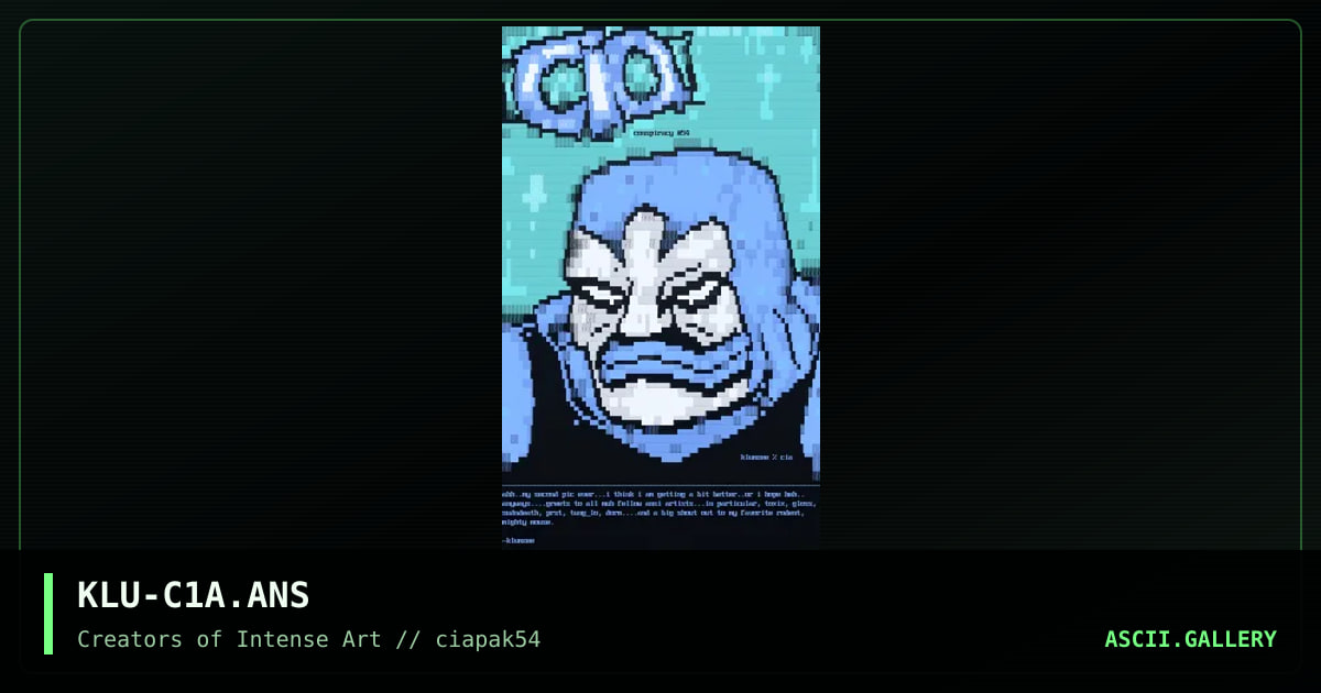 CIA Promotional, by klumzee, 1998