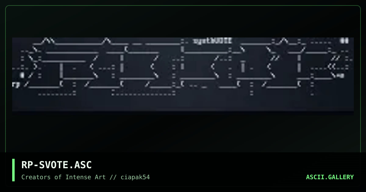 synthetic vote, by rippa, 1998