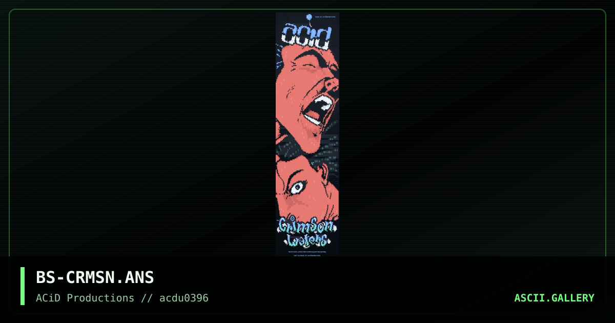 Crimson Waters, by burps, 1996