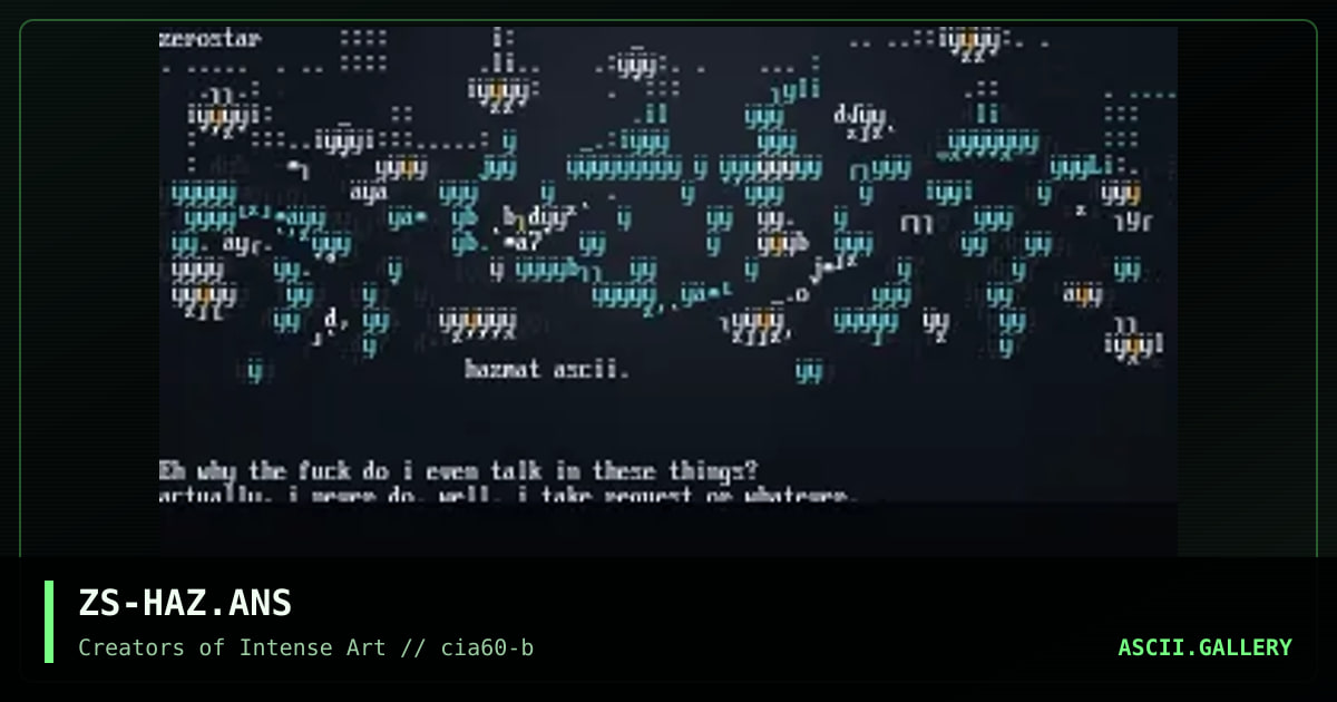 hazmat ascii, by zerostar, 1999