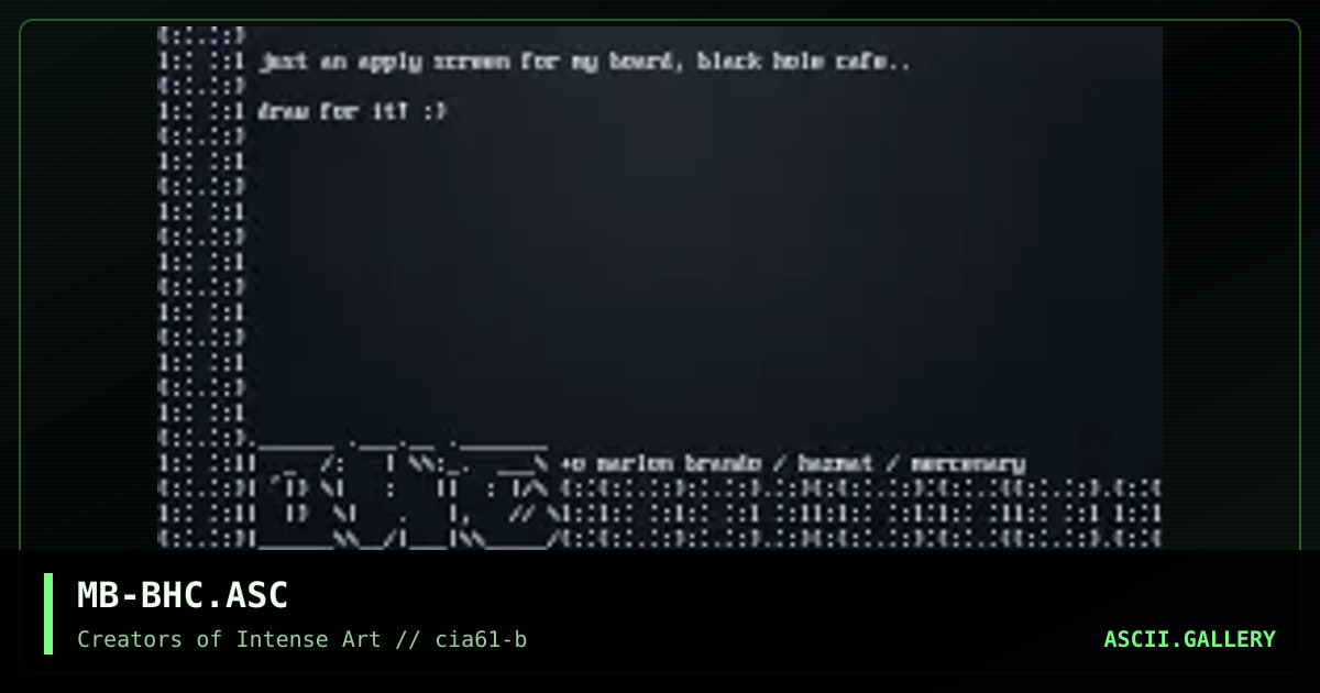 Black Hole Cafe, by m brand0, 1999