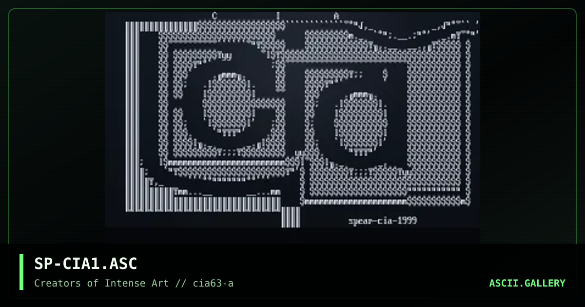 Cia Logo, by spear, 1999