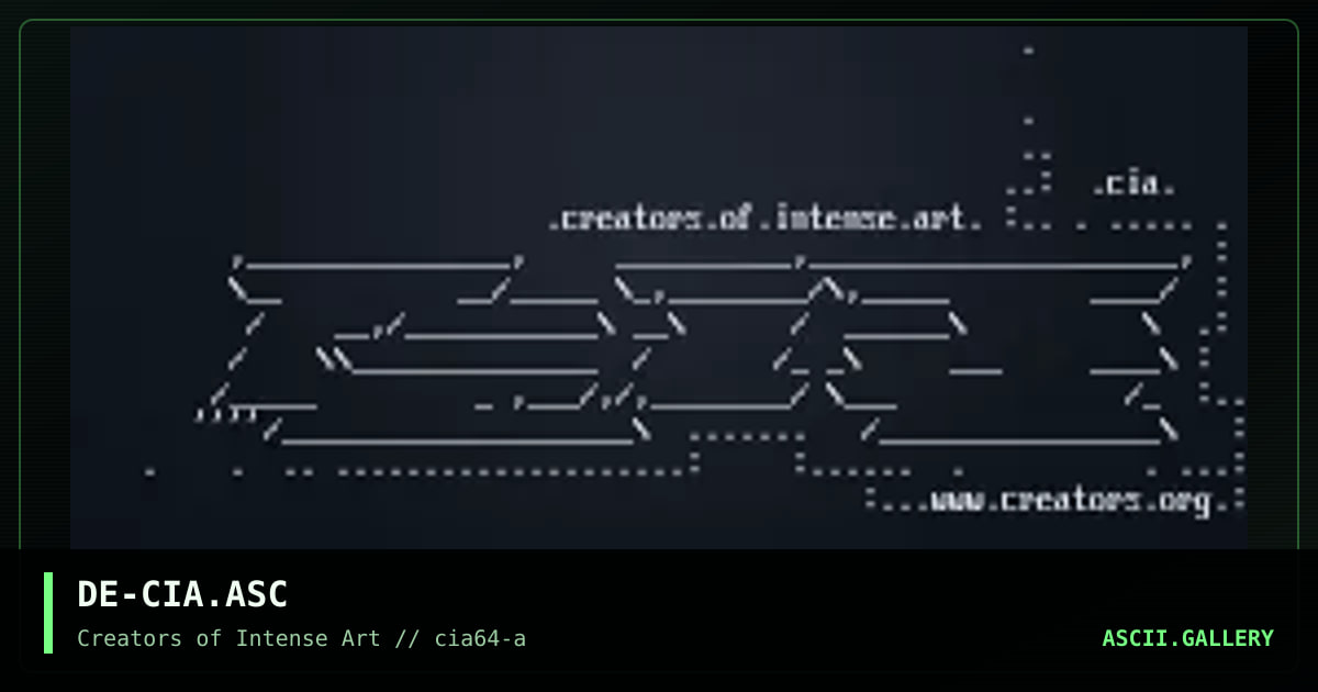 cia promo, by dark entity, 1999