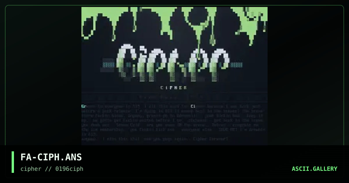 FA-CIPH.ANS, by fade away, 1996