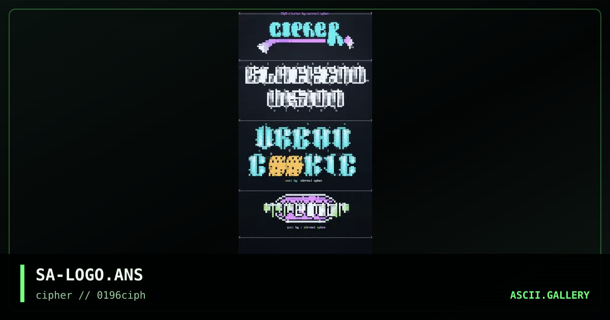 lOgO cluster!¡, by surreal aphex, 1996