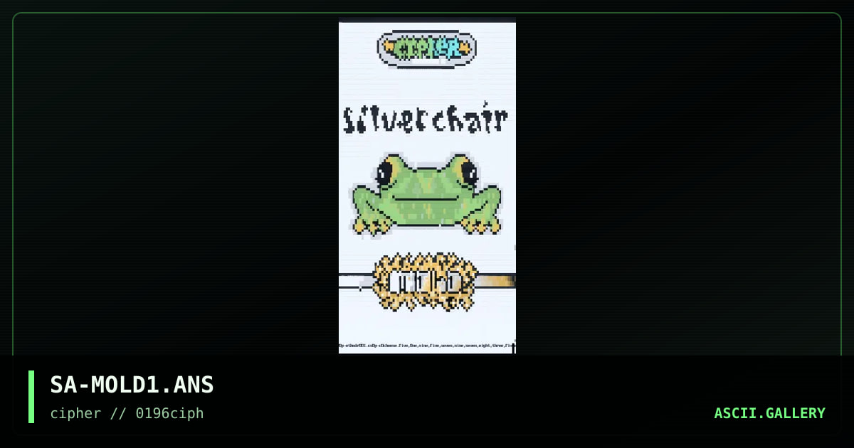 SilvercHaiR/mOld!, by surreal aphex, 1996