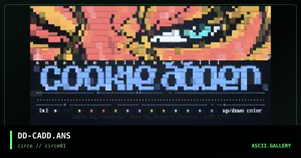 Cookie adder, by diamond darrell, 1997