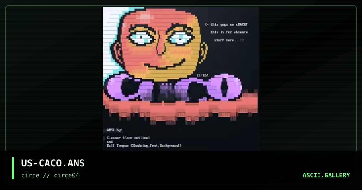 "Caco", by cleaner, ball tongue, 1998