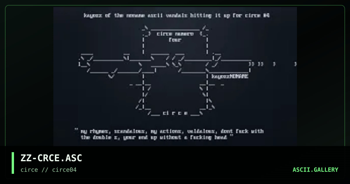 ZZ-CRCE.ASC, by kayozz, 1998