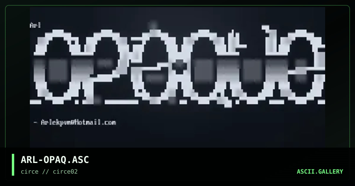 ARL-OPAQ.ASC, by arlequin, 1997