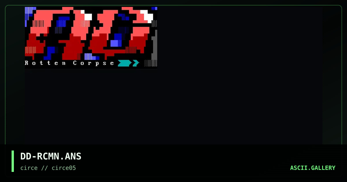 Rotten Corpse Main Menu, by diamond darrell, 1998