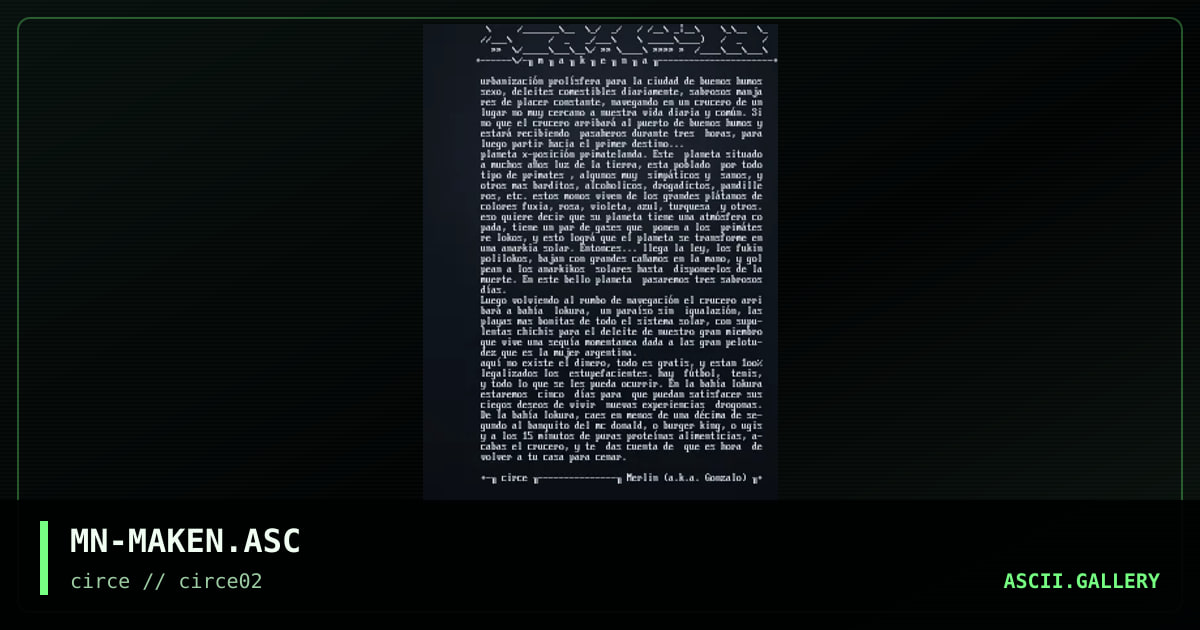 MN-MAKEN.ASC, by merlin, 1997