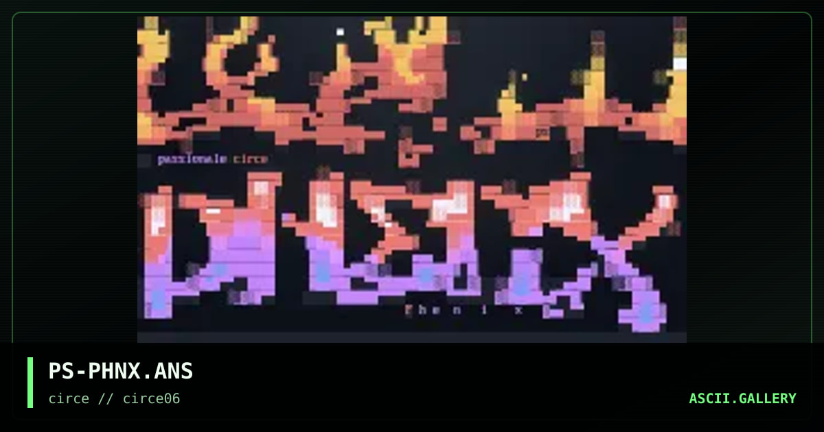 Phenix, by passionale, 1998