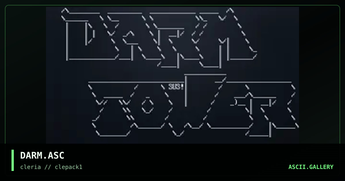 DARM.ASC, by susan, 1994