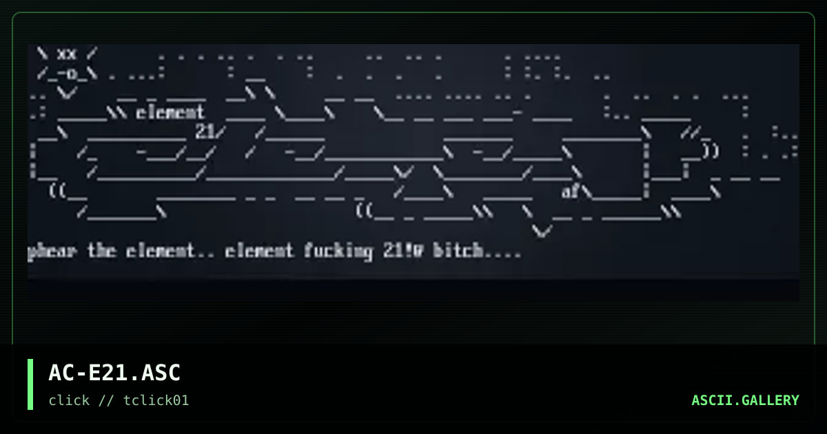 Element/21, by afrocreep, 1998