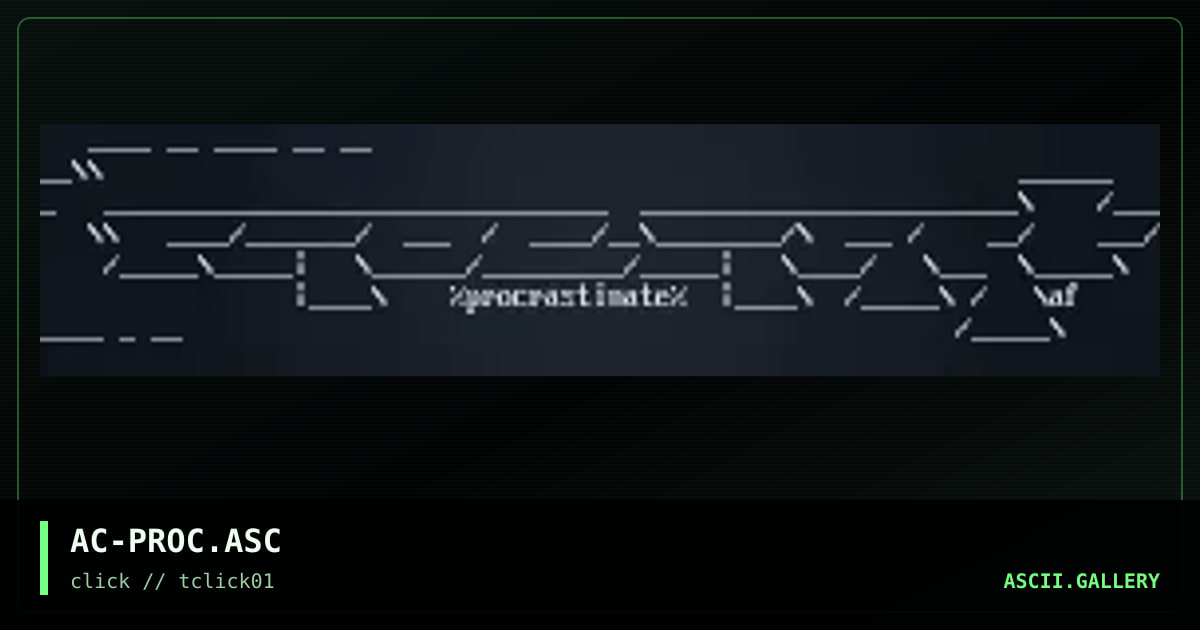 proclatmaion, by afrocreep, 1998