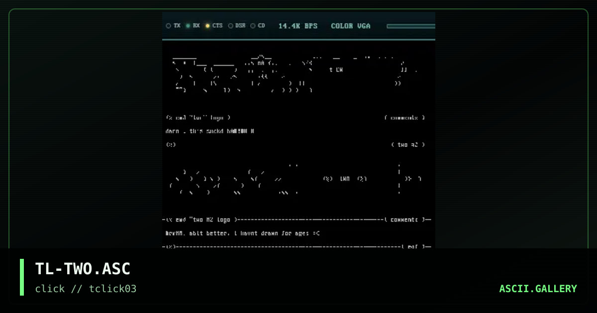 TL-TWO.ASC, by tribal, 1998
