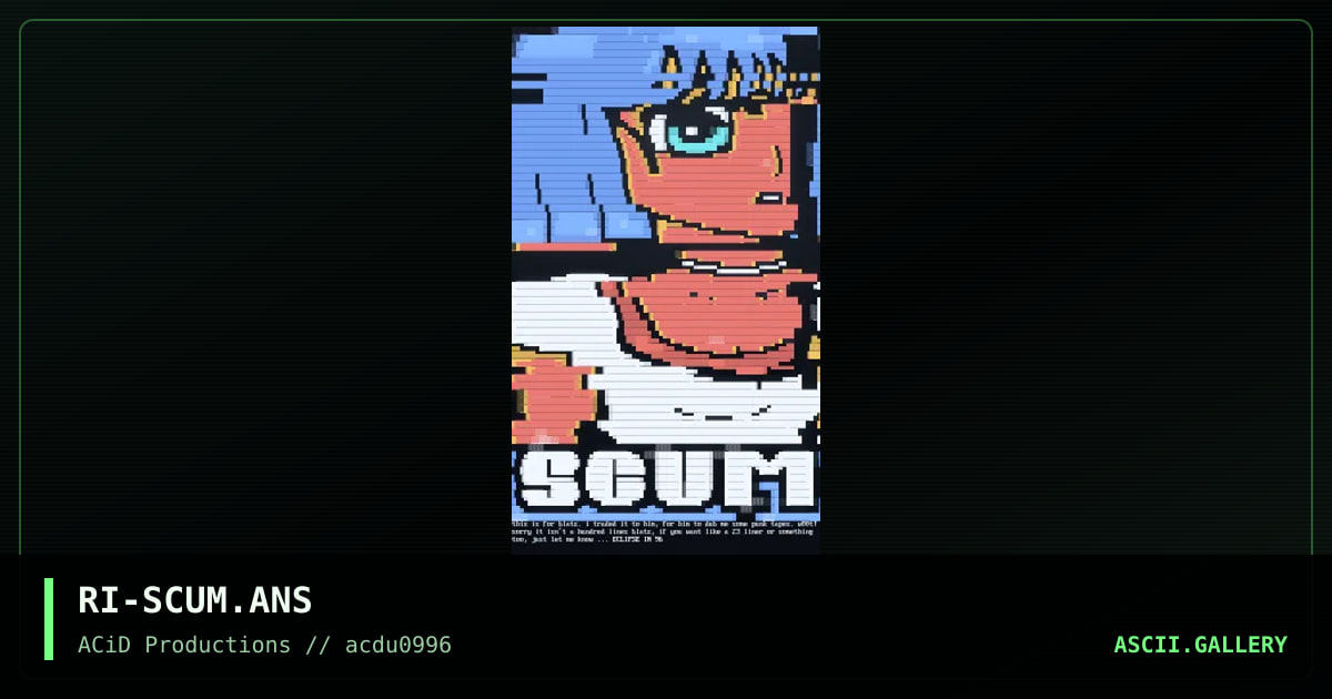 SCUM, by rai, 1996