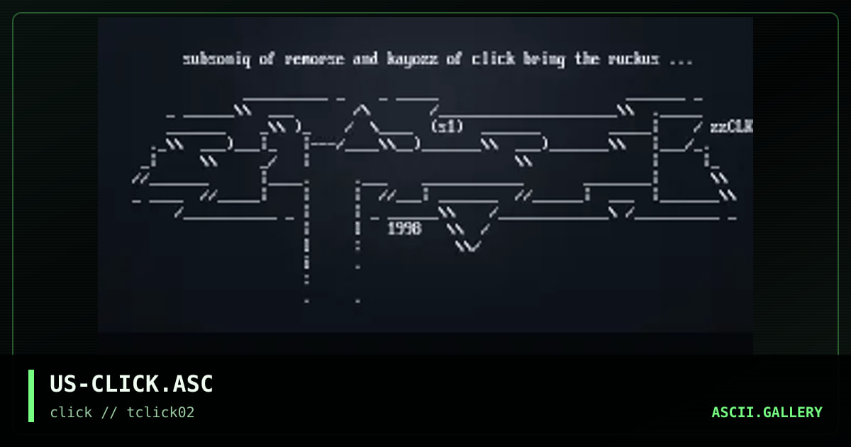 C L I C K, by subsonic, kayozz, 1998