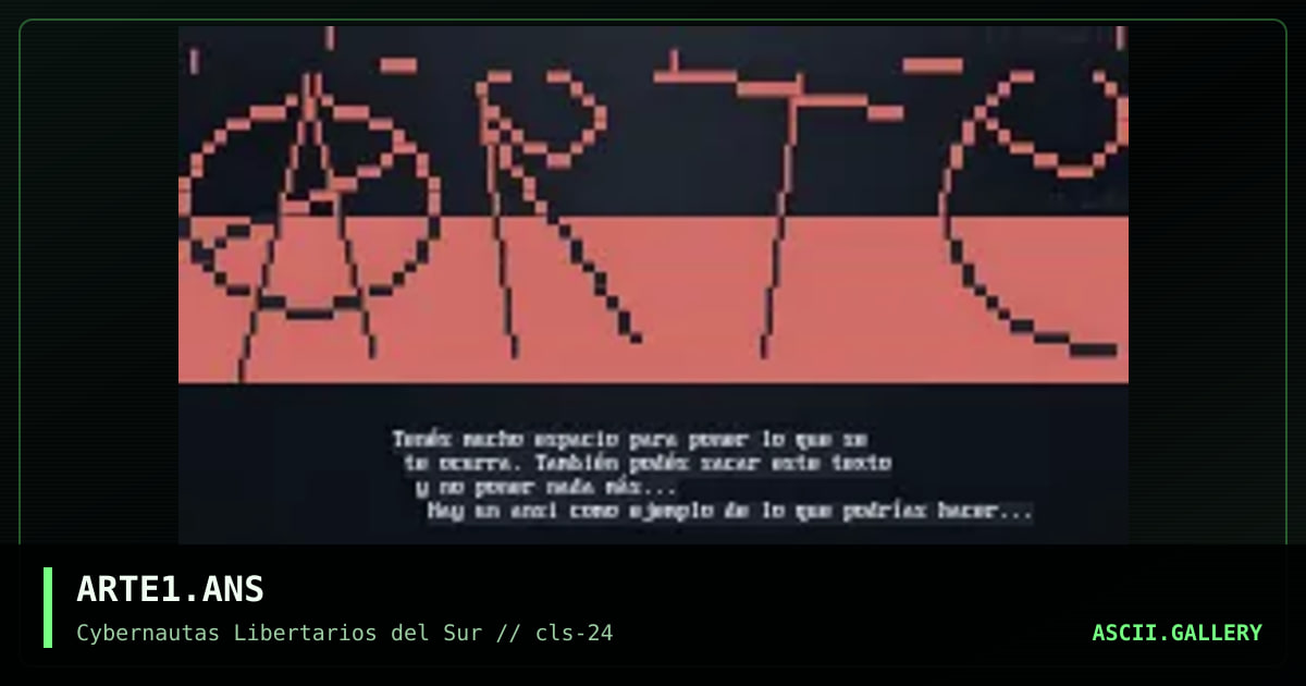 Arte Acrata                  (MENU), by el revuelta, 1999