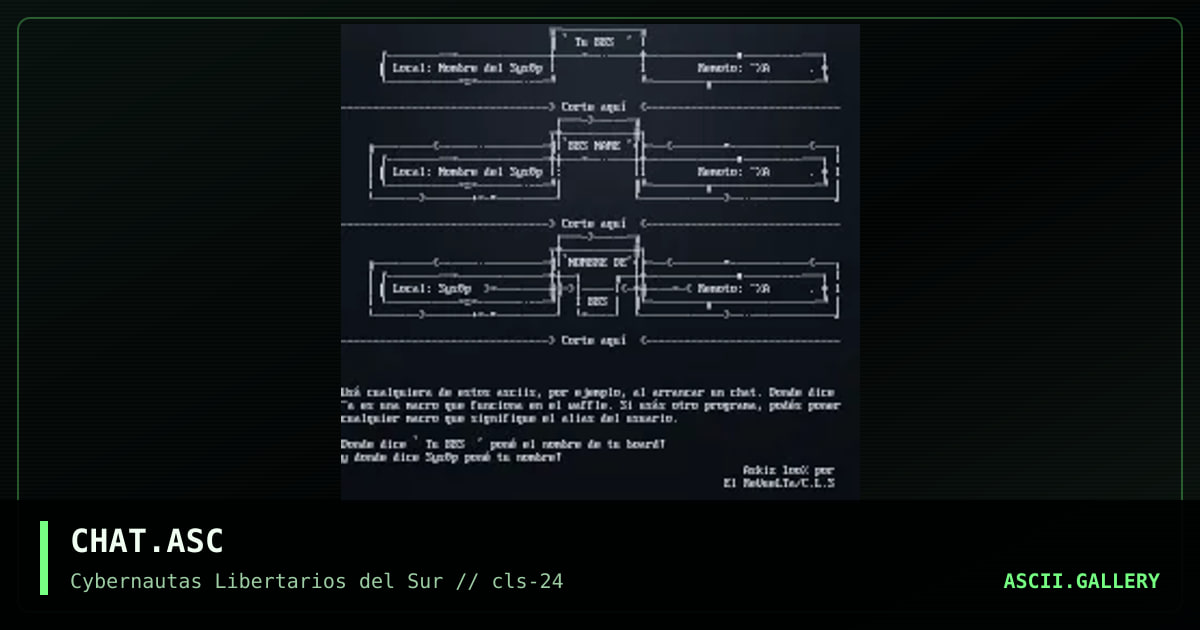 Info para el chat            (CHAT), by el revuelta, 1999