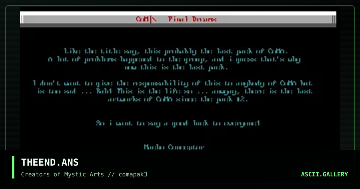 THEEND.ANS, by macho conceptor, 1993