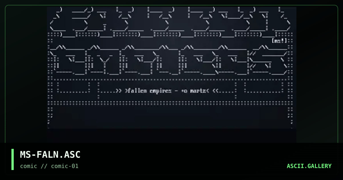 fallen empires, by mess, 1997