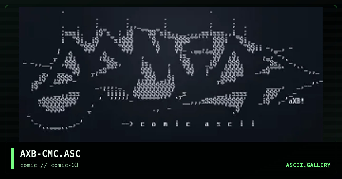 AXB-CMC.ASC, by axb, 1997