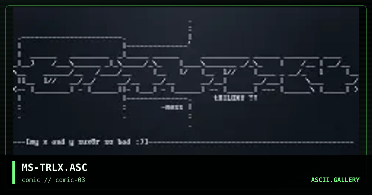 MS-TRLX.ASC, by mess, 1997