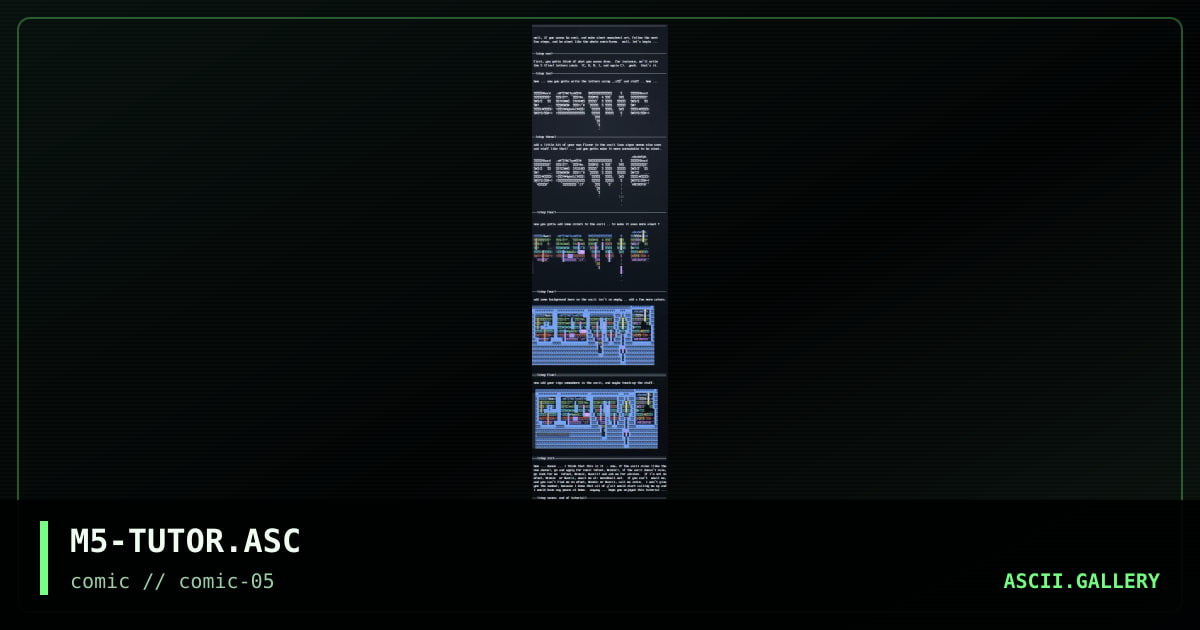 newschool tutorial called 'eleet', by mess, 1997
