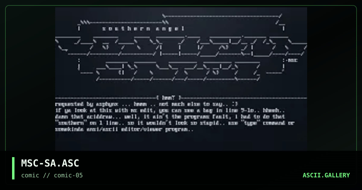 MSC-SA.ASC, by massacre, 1997