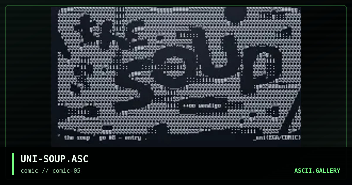 the soup, by universe, 1997