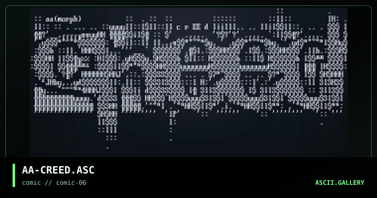 AA-CREED.ASC, by archangel, 1997